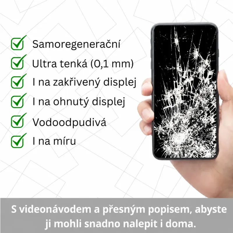 Vlastnosti hydrogelové ochranné fólie a ukázka ochrany displeje